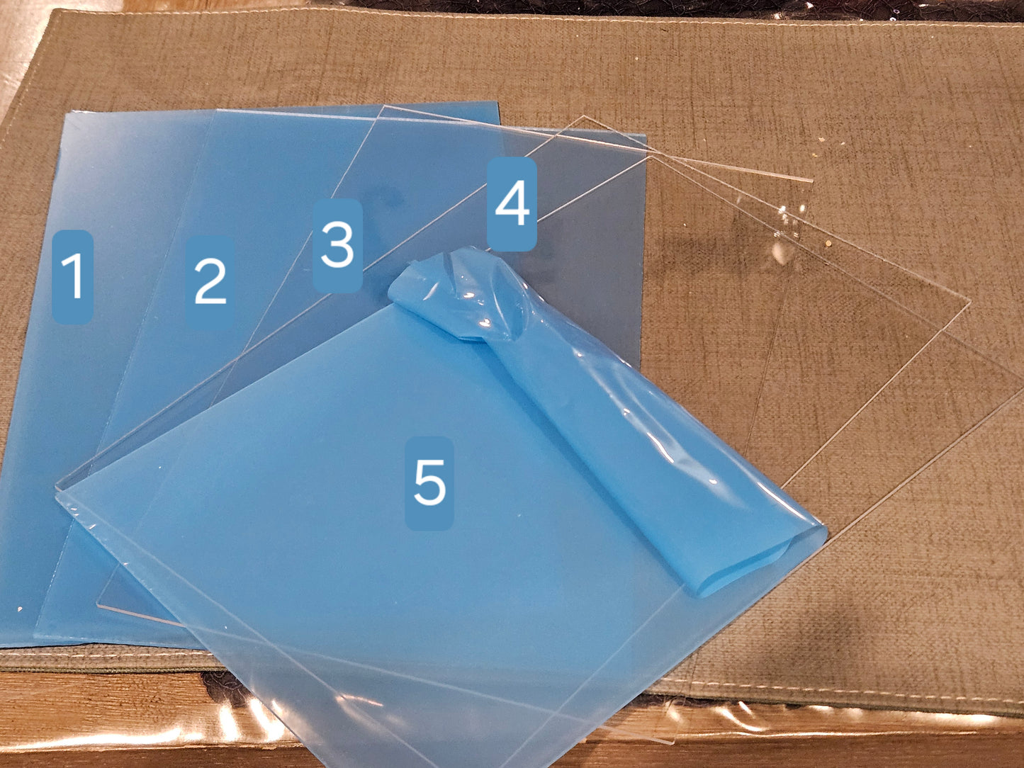 Clear backer boards - 5 pack (extra Thick)