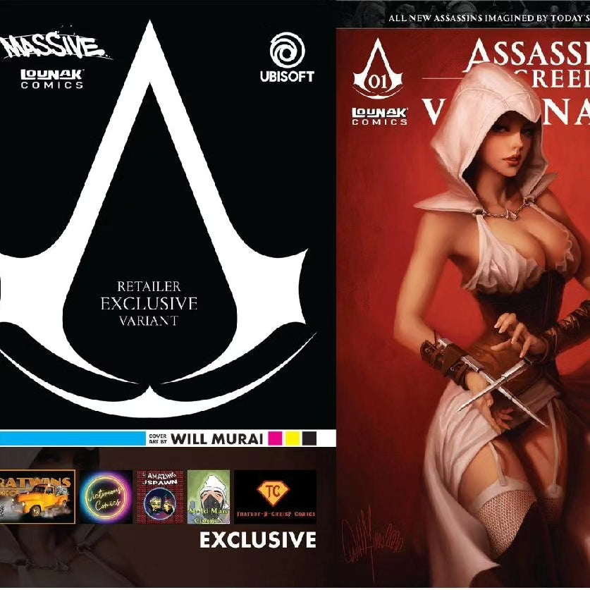 Exclusive Assassin's Creed  Visionaries complete set including Foil (Virgin)