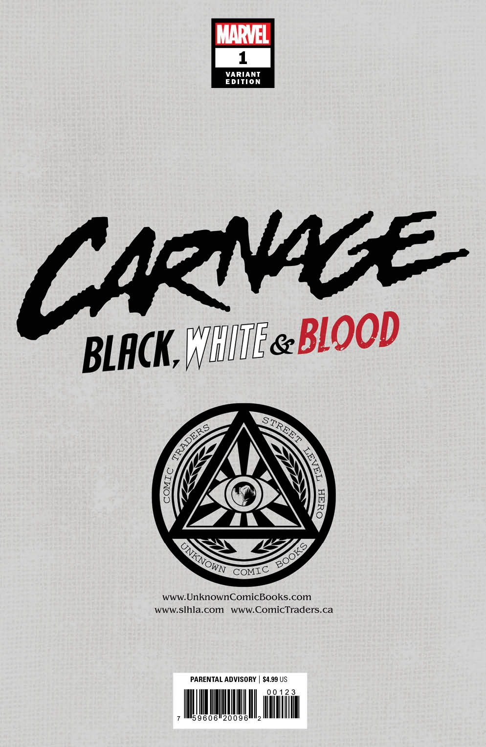 CARNAGE BLACK WHITE AND BLOOD #1 (OF 4) UNKNOWN COMICS MICO SUAYAN EXCLUSIVE COLOR SPLASH VIRGIN 2ND PTG VAR (05/05/2021)